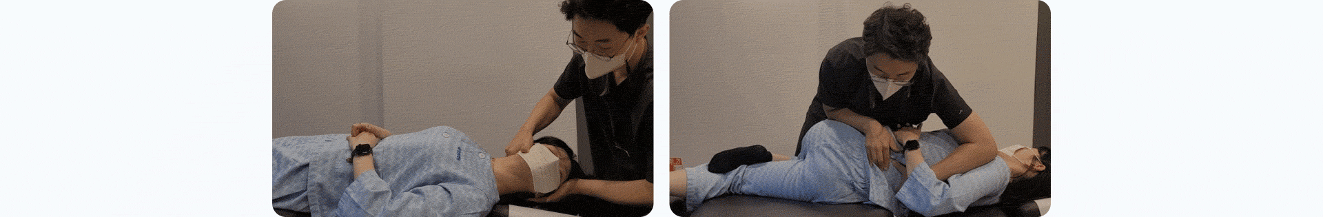 추나 치료를 진행하는 한의사의 모습